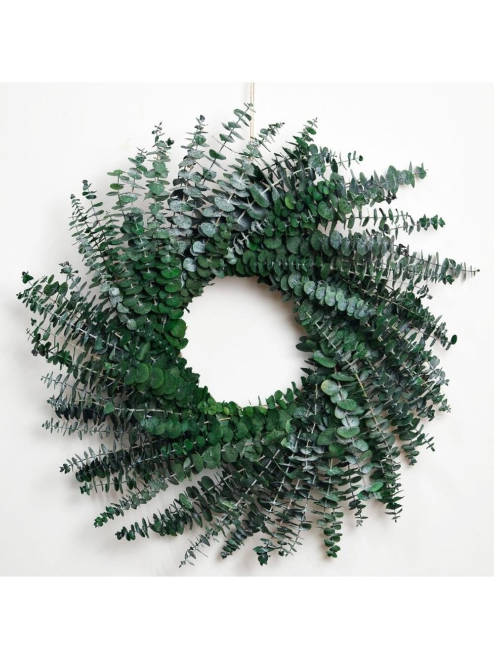20" Eucalyptus Wreath with Rustic Wooden Welcome Sign - Home Decor Accent